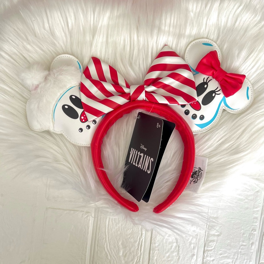 New Disney Villains x Loungefly Ears Mickey Minnie Snowman Headband